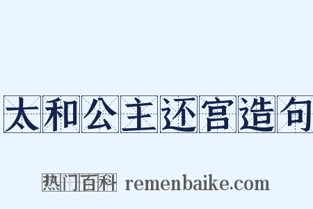 太和公主还宫造句是什么意思的图片